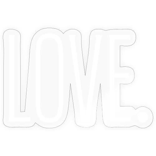 Smoon City_Just Text 6 Love Thin White - Sticker