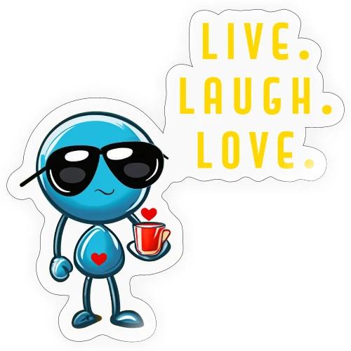 Smoon City_Smoon live laugh love - Sticker