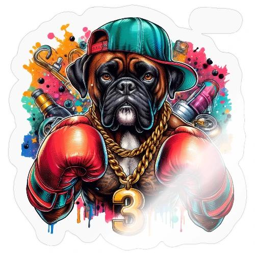 Boxer Dog Art - Sticker