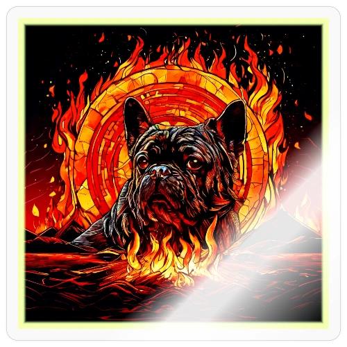 Badaist Fiery Dog Art - Sticker