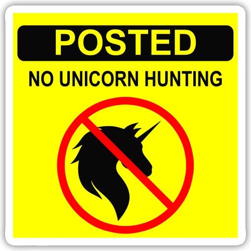 Posted Unicorn Hunting 3color - Sticker