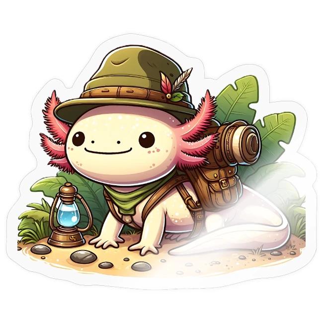 Cute Axolotl Adventure Graphic