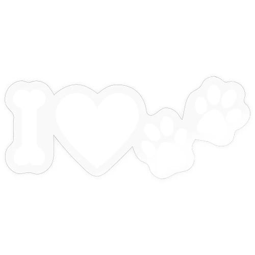 I Love Dog Prints - Sticker
