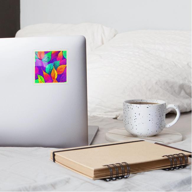 Vibrant Foliage: Cartoon Neon