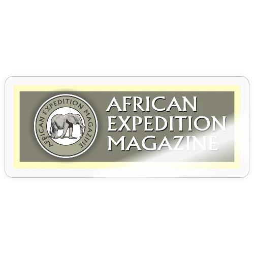 African Expedition Magazine Square - Sticker