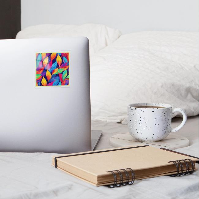 Vibrant Autumn Leaves Abstract Art