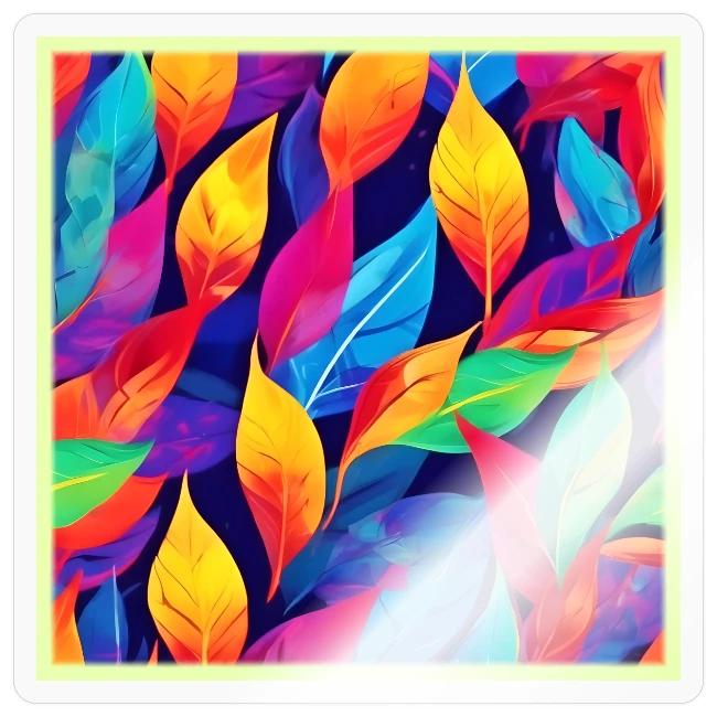 Vibrant Autumn Leaves Abstract Art