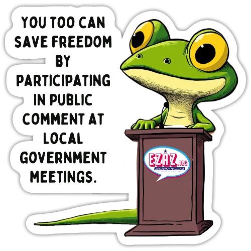 Public Comment Lizard Design - Sticker