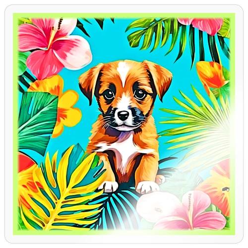 Jungle Dog Art - Sticker