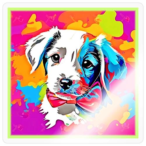 Pop Art Puppy - Sticker
