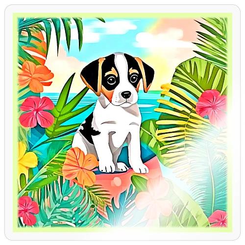 Paradise Puppy Design - Sticker