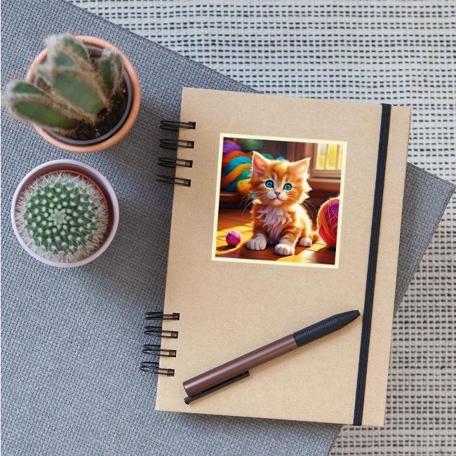 Cute Orange Kitten Art