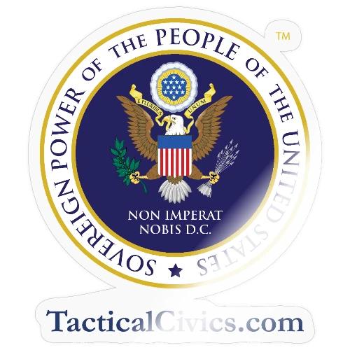 The People's Seal with blue url - Sticker