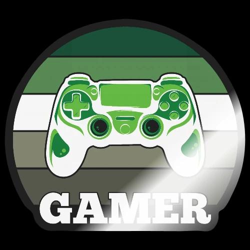 Green Sunset Gamer - Sticker