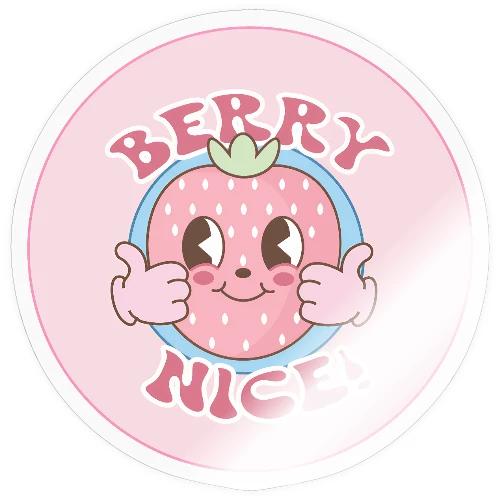 Berry Nice! Cute Strawberry Thumbs Up - Sticker