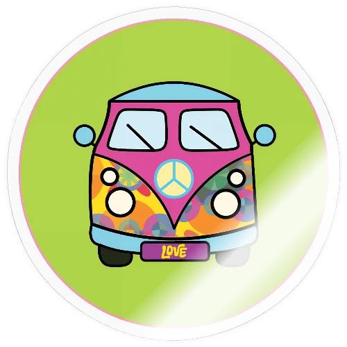 Groovy Hippie Van Peace & Love - Sticker