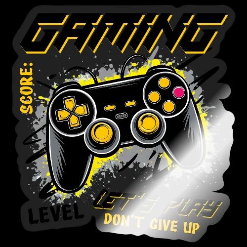 Gaming: Let's Play, Don't Give Up - Sticker