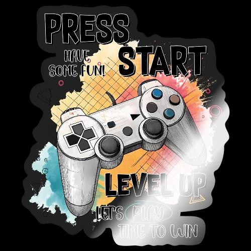 Press Start, Level Up - Sticker