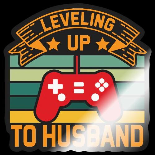 Leveling Up To Husband - Sticker
