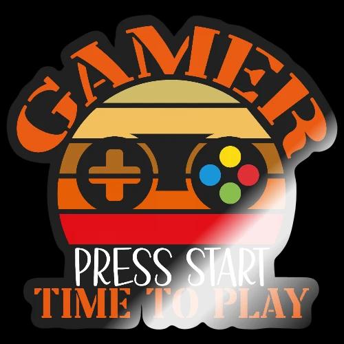 Gamer: Press Start, Time to Play! - Sticker
