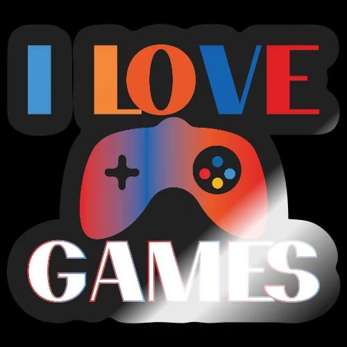 I Love Games Rainbow Controller - Sticker