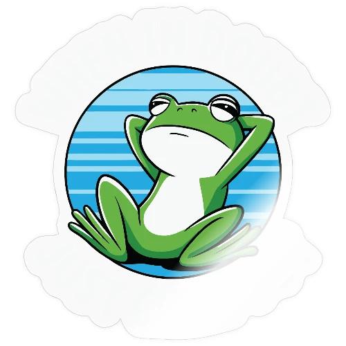 When In Doubt Just Chill Out Frog - Sticker