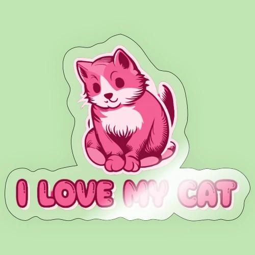 I love my cat - Sticker