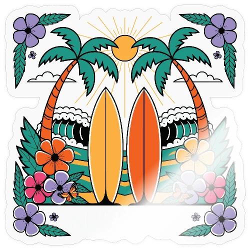Surf's Up Tropical Beach Vibes - Sticker