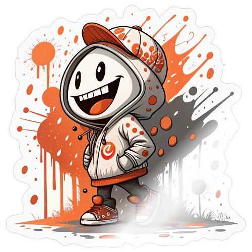 Animated Cartoon Robot Kid Print - Sticker