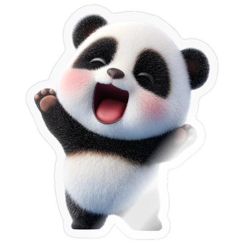 Happy Baby Panda Standing - Sticker