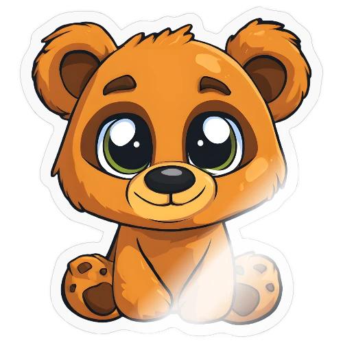 Smiling Sitting Baby Bear - Sticker