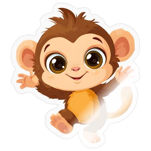 Dancing Baby Monkey Joyful - Sticker