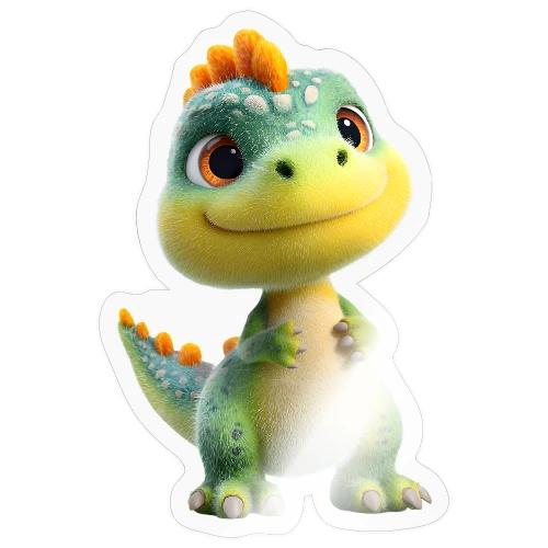 Playful 3D Baby Dinosaur - Sticker