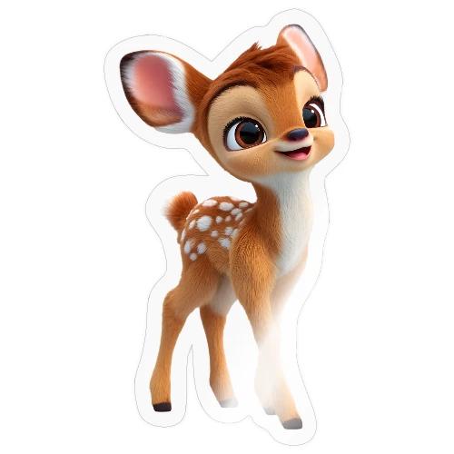 Sweet 3D Baby Deer with Big Eyes - Sticker