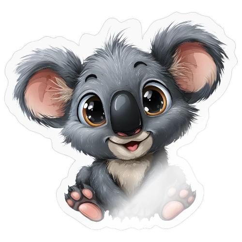 Joyful Cartoon Baby Koala with Big Eyes - Sticker