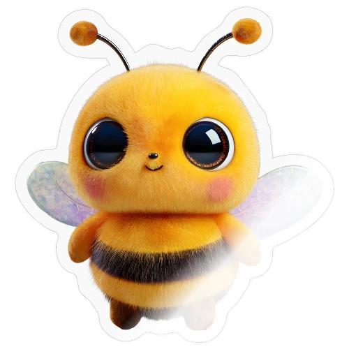 Sweet Cartoon Baby Bee with Innocent Eyes - Sticker