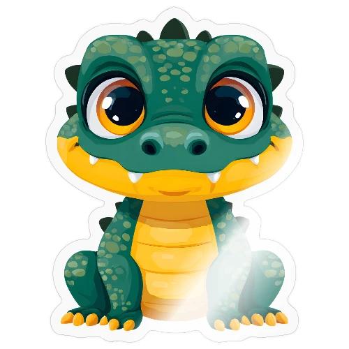 Smiling Cartoon Alligator - Sticker
