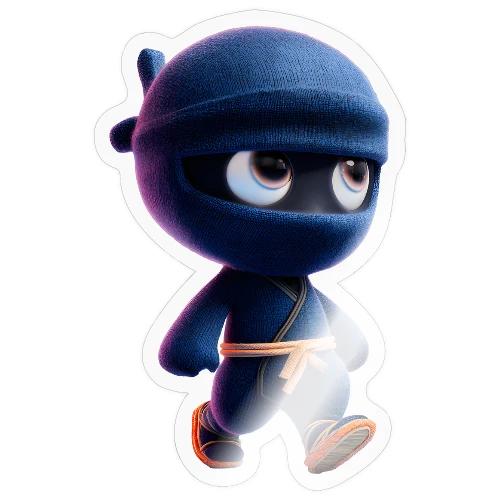 Playful Cartoon Baby Ninja Walking Happily - Sticker