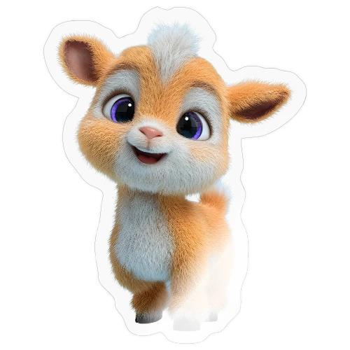Cute Cartoon Baby Goat with Big Eyes - Sticker