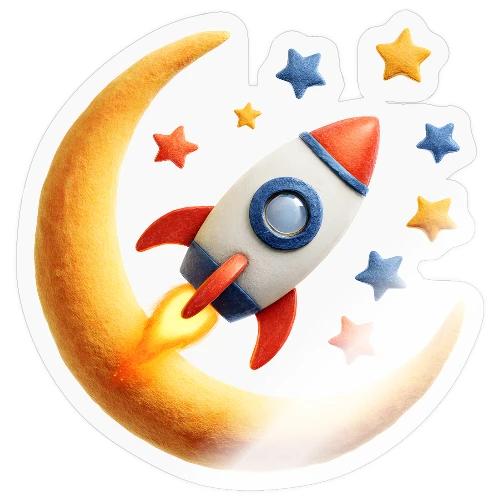 Rocket Among the Stars - Sticker
