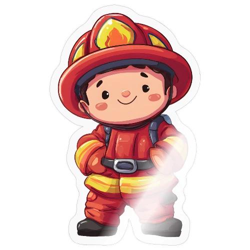 Friendly Firefighter Hero - Sticker