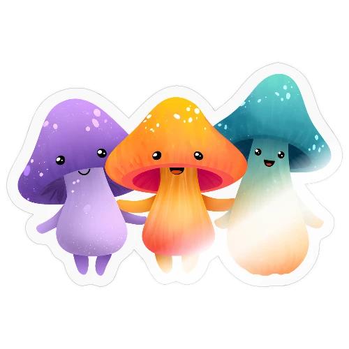 Cheerful Mushroom Friends - Sticker