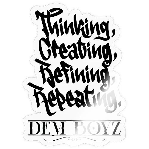 Thinking, Creating, Refining, Repeating - Sticker