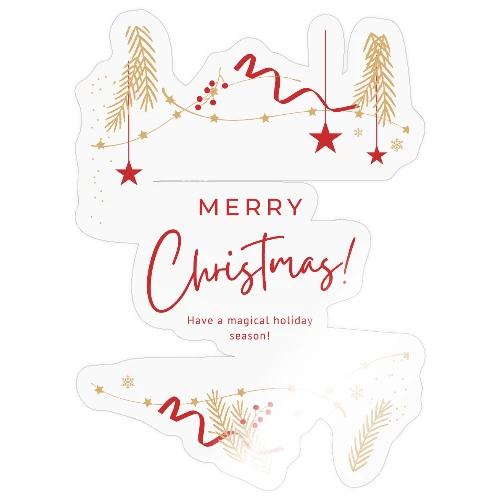 Merry Christmas Typography Design - Sticker