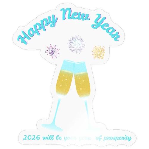Happy New Year 2026 Prosperity Design - Sticker