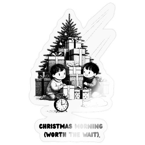 Christmas Morning T-Shirt | Minimalist Kids Gifts - Sticker