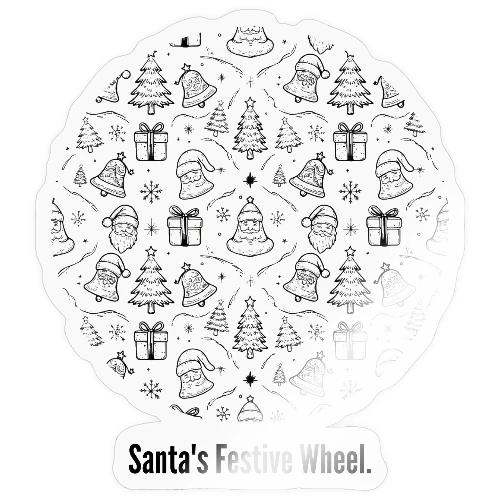 Santa's Festive Wheel T-Shirt - Sticker