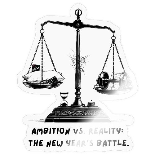 Ambition vs. Reality T-Shirt, Mug, & Leggings - Sticker