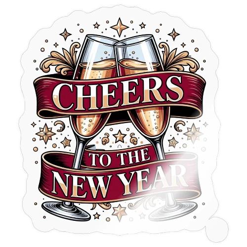 New Year's Champagne T-Shirt - Sticker