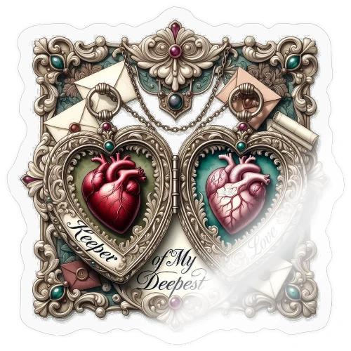Keeper of My Deepest Love Victorian Locket T-Shirt - Sticker